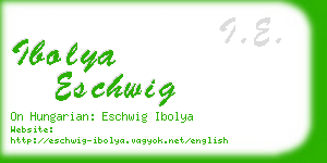 ibolya eschwig business card